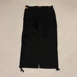 Empyre Relaxed Fit Cargo Pants Mens 34 Black Tactical Utility Skate Streetwear